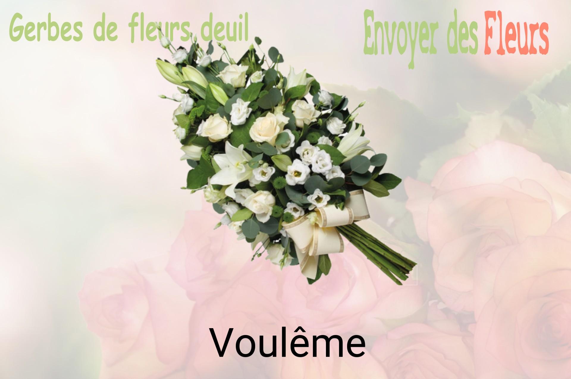 Gerbe de fleurs de deuil livrée à Voulême